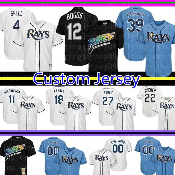 

Tampa Bay Custom Rays 12 Wade Boggs 4 Blake Snell 39 Kevin Kiermaier 5 Matt Duffy 18 Joey Wendle 11 Hechavarria Gomez
