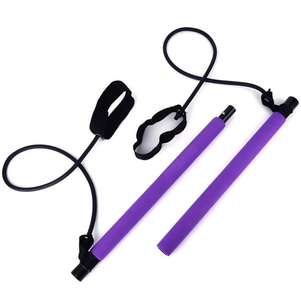 

fitness portable pilates bar kit resistance band muscle toning bar home gym pilates body workout yoga equipment stretch stick