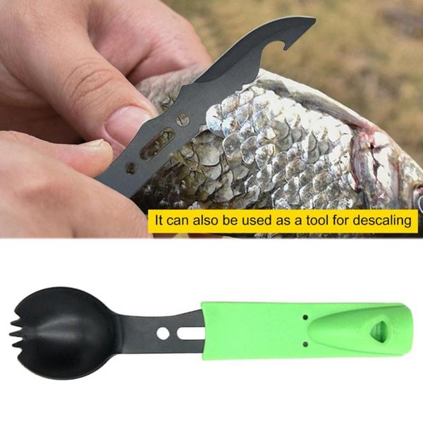 

tableware spoon multi tool can opener flatware portable bottle cutlery multitool camp utensil fork spork stainless steel picnic