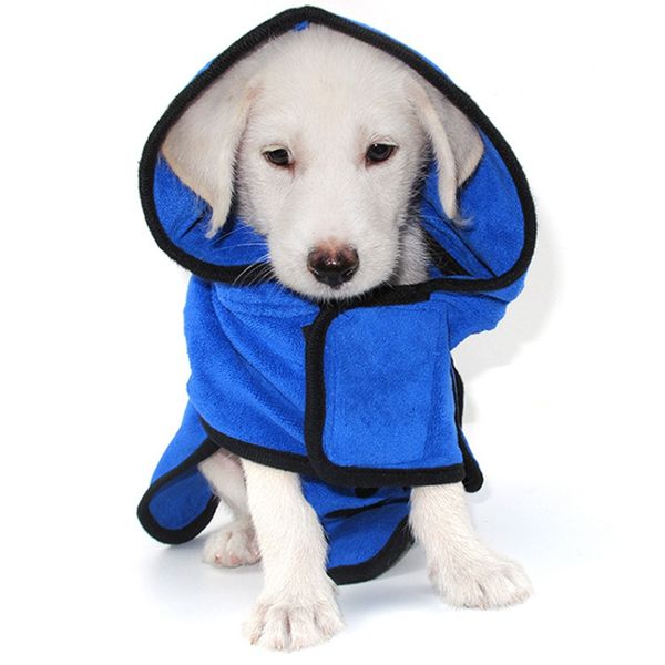 

pet dog cat super absorbent drying bath warm towel paw shower hooded bathrobe with waist belt grooming pet product