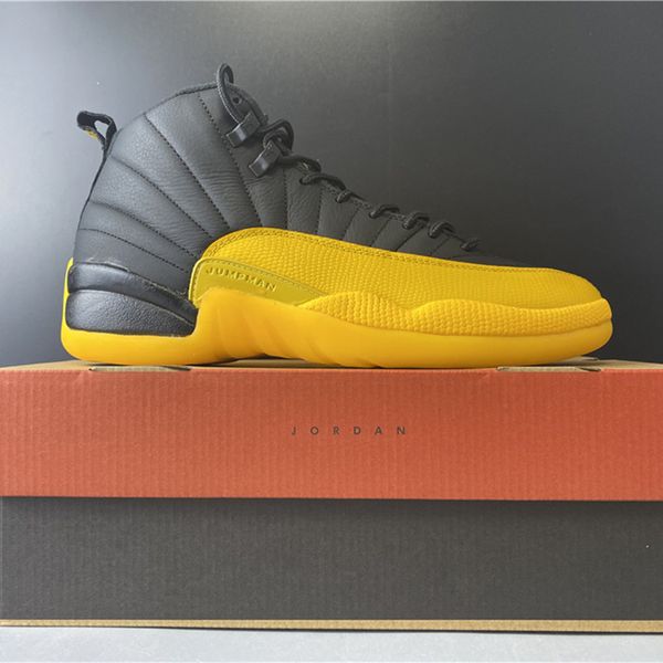 

новый выпущенный 12 12s university gold mens basketball обувь для высокого качества лейкерс спорта кроссовки тренер zapatos размер 40-47, White;red