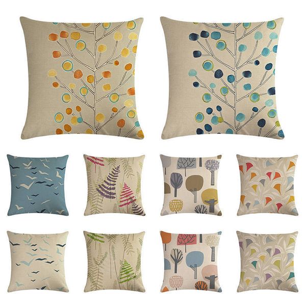 

завод подушка обложки дерево печать наволочка пэдди белье 45 * 45 cm бросьте наволочку украшение для домашнего офиса zy1334 спальни