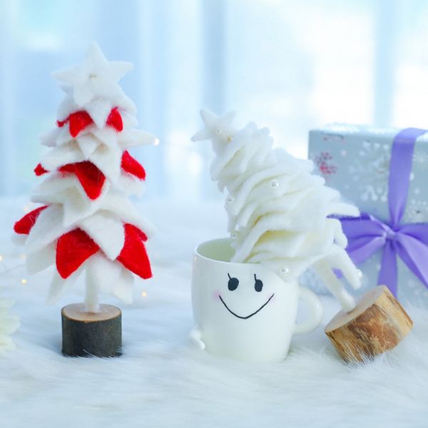 

handmade deskchristmas tree pearl wool felt christmas home decoration ornaments