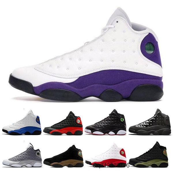 

new island green 13 13s men basketball shoes court purple lucky green dirty bred sports sneakers shoes size 7-13