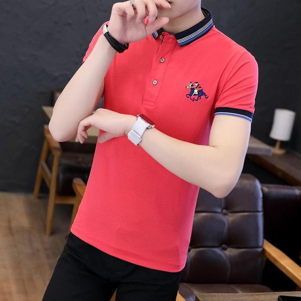 

новый бренд дизайнер лето поло топы вышивка роскошные мужские рубашки мода рубашка женщины high street повседневная топ мужская мода молодой, White;black