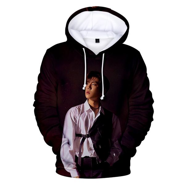 

aikooki ab61x 3d hoodies men/women sweatshirts spring/autumn fashion kpop hoodie boys/girls casual long sleeve outwear coats, Black