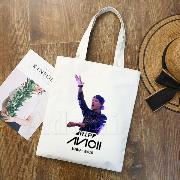 

avicii dj logo new female handbags selling fashion handbag canvas bag tote ladies casual shoulder bag reusable shopping bags