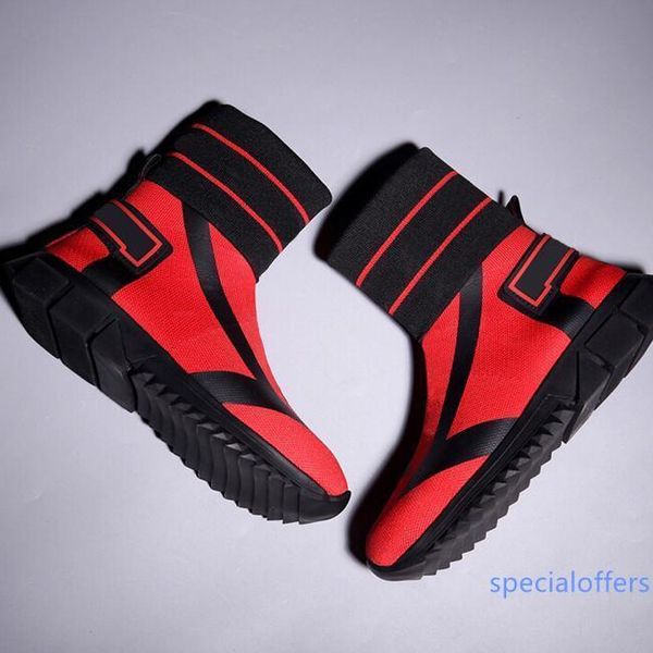 

2019 men s women s designer casual sock shoe brand speed trainer black red blue letters fashion socks boots sneaker shoes 35-46 with box