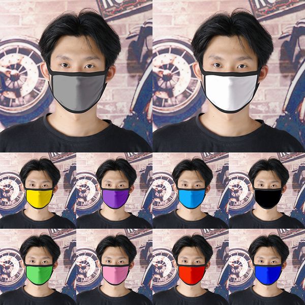 

10 solid color mask blank cloth can be customized logo dust and smog mask summer breathable material xd23575