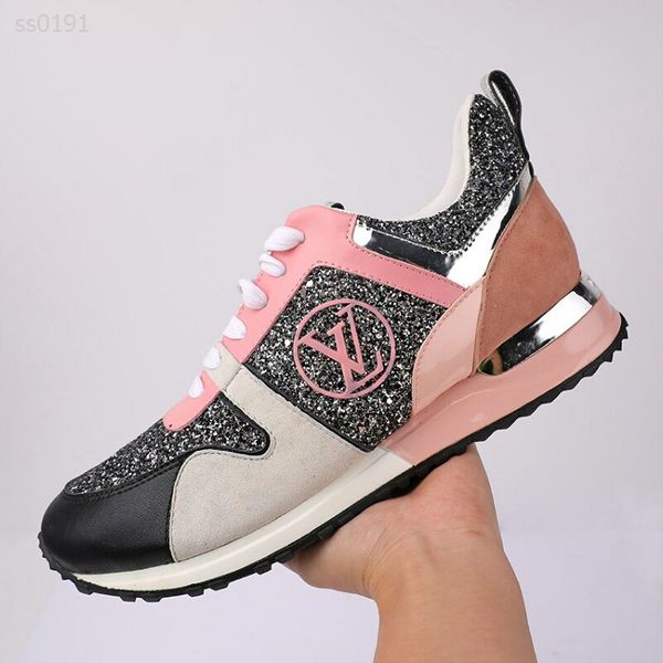 

2020 new luxury wild casual shoes women trainers men sports shoes genuine leather fashion mixed color comfortable platform women shoes, Black
