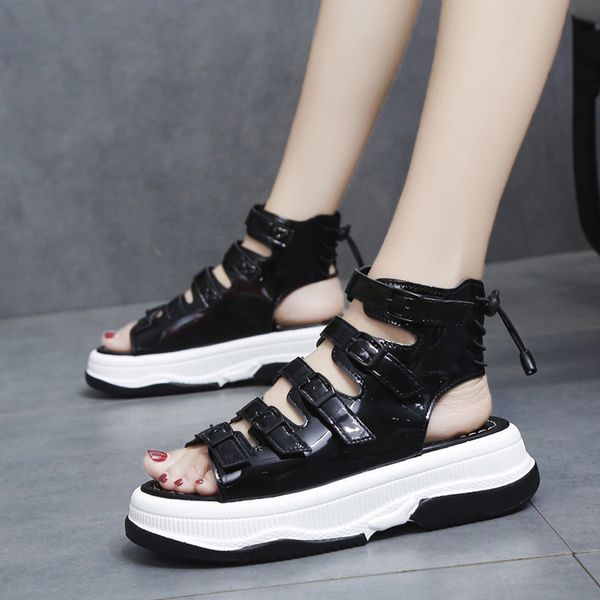 

sandal woman boot black platform sandals comfort shoes for women suit female beige summer heels med buckle wedge
