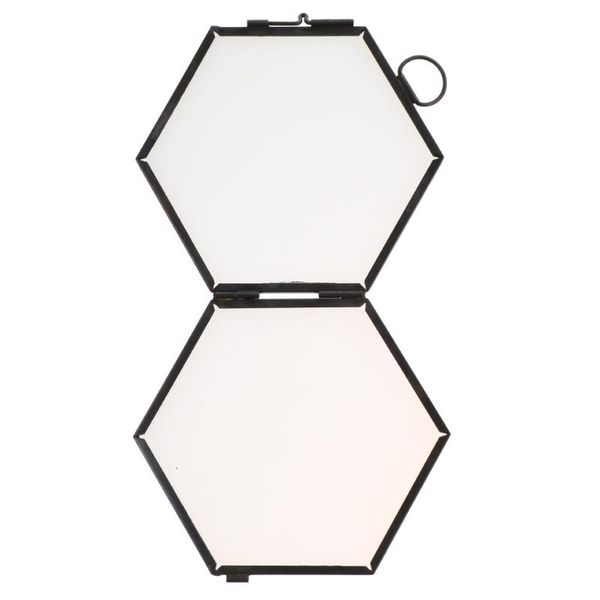 

hanging metal glass vintage hexagon p picture frame keepsake gift 8.8x8.5cm