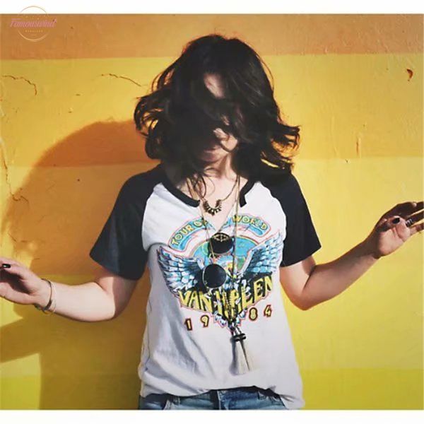 

vintage chic fashion women cotton v neck music cartoon print letter t shirts ladies short sleeve tee shirts oversize, White