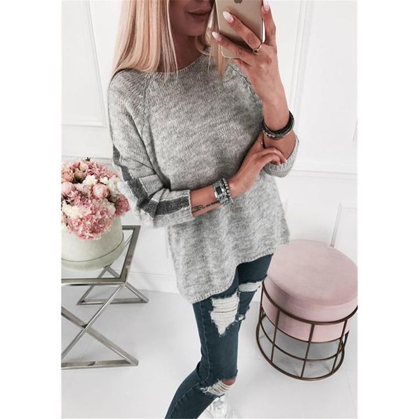 

korean fashion ladies full sleeve women knitting sweater solid o-neck pullover and jumper loose female sweater sj3637x, White;black