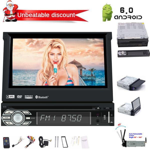 

поддержка 1080p радиоприемника / видео аудио выход / wifi / usb / sd определяют 1 dvd-плеер автомобиля системы сердечника андроида 6.0 квада