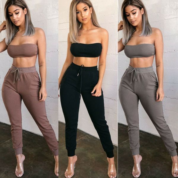 

women's pants & capris spring women pencil pant lace up casual half solid color plus size cargo slim fit ladies sport, Black;white