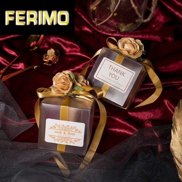

plastic transparent candy box sweet wedding gift box "thank you "elegant luxury decoration birthday baby shower party favors