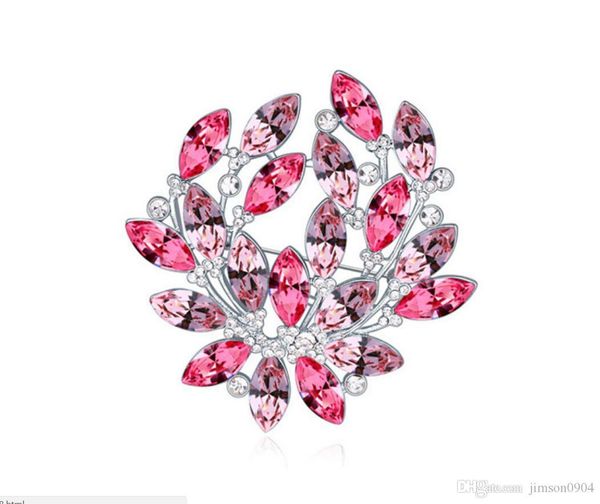 

бесплатная доставка ювелирные изделия способа, используя swarovski elemental кристалл брошь сверкающий и роскошный garland брошь pin броши б, Gray