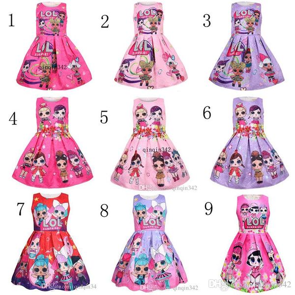 

20 стили девушки Lol платье 3-8Y LoL сюрприз куклы девушки одеваются INS Детские платья п