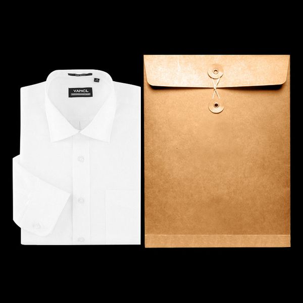 

blank thick kraft paper file bag document holder white/black/brown color envelope clothes storage organizer gift packaging bags