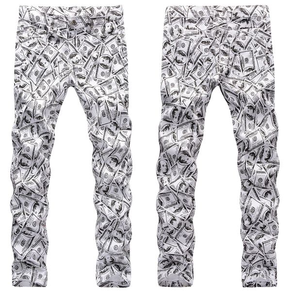

mens designer pants fashion brand money printed casual streetwear 2020 new arrival spring summer style white 28-42, Black