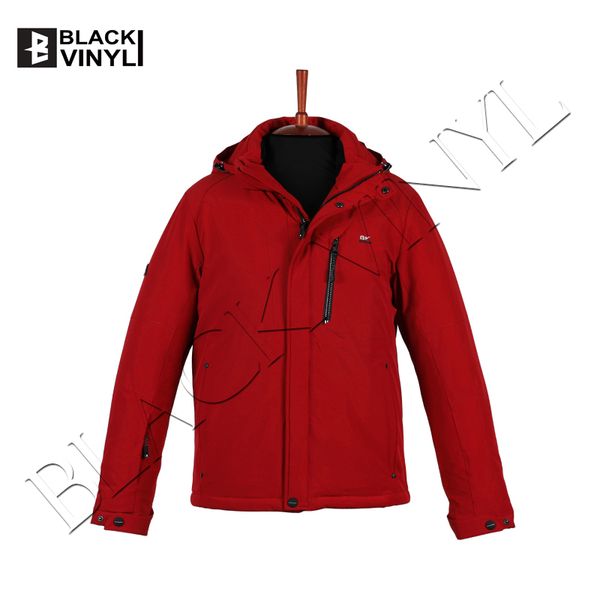 

black vinyl men`s winter collection outdoor jacket sport windbreaker, Tan;black