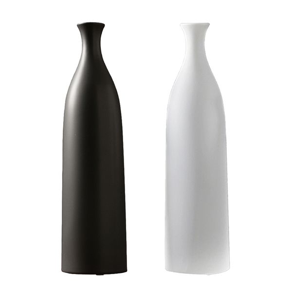 

2pcs modern nordic ceramic flower vase home office centerpieces white& black