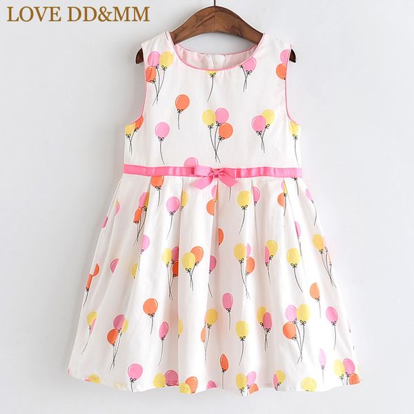 

love dd&mm girls dresses 2020 summer new children's clothing girl sweet generous bow balloon round neck sleeveless vest dress t200624, Red;yellow