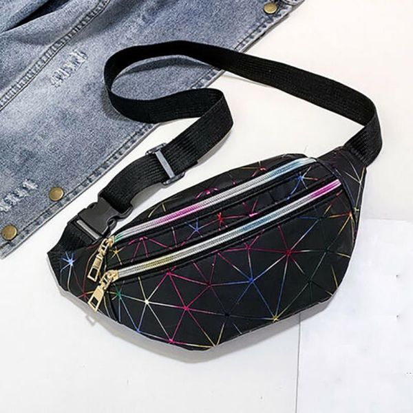 

daily purse travel adjustable straps pu leather waterproof waist packs patchwork belt pouch chest bag small shopping