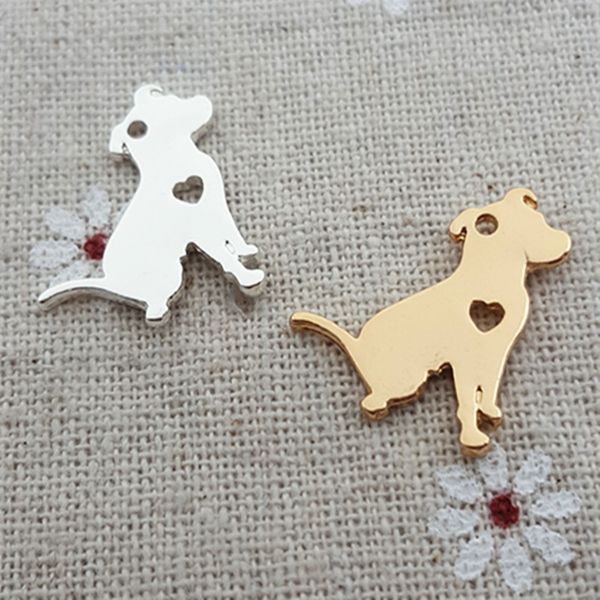 

10 pieces/lot 16*21mm gold and silver color the bull mastif dog charms animal charms for jewelry making, Bronze;silver