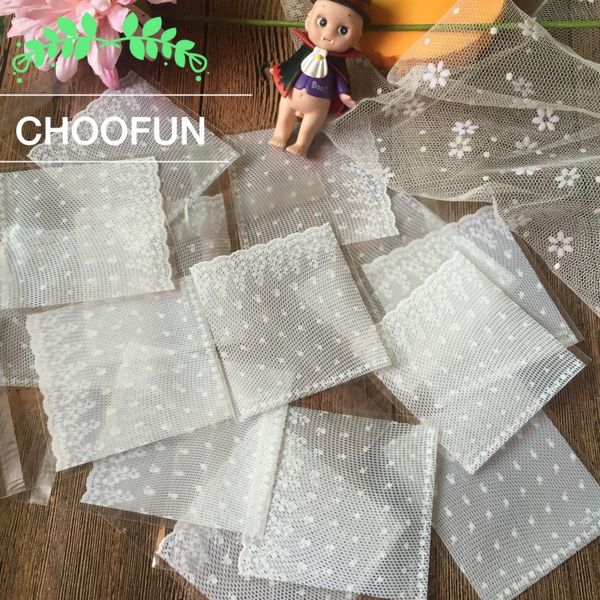 

100шт белое кружево opp diy рождество свадебный подарок украшения конфеты упаковка сумки печенье и печенье выпечки пластиковые пакеты bz001