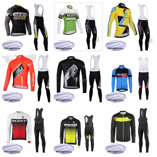 

СКОТТ зима Велоспорт Зима Термо-флисовые штаны из джерси согреться Комплекты Дышащие мужчины Тонкий и легкий популярная одежда 60901X