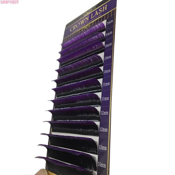 

ombre purple c d-0.07 7-15mm dual color purple volum lash extension 2tone color