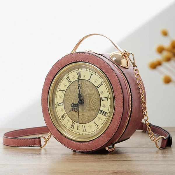 

женская мода кожа pu сумочка мода часы повседневная плеча crossbody