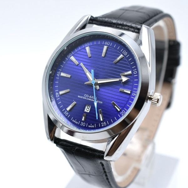 

Горячие продажи моды Seahorse 40 мм кварцевый кожаный ремень мужские часы авто дата му