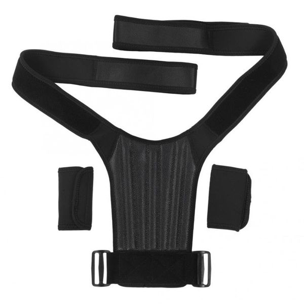 

fitness back corrector adults children adjustable posture corrector back support shoulder brace belt for safety, Black;blue