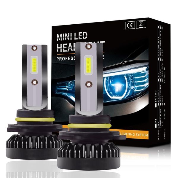 

9005 hb3 auto 4000lm powerful cob led car plug and play ip68 high beam, low beam, fog light headlight bulbs