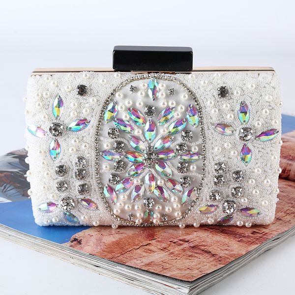 

factory direct wholesale handmade beaded evening bag vintage clutch for wedding banquet party prom