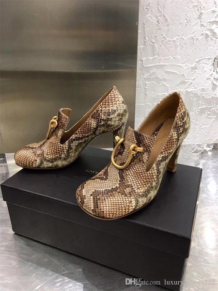 

2020 new leather production high heel loafer in python printed leather comfortable designer shoes women designer designer2