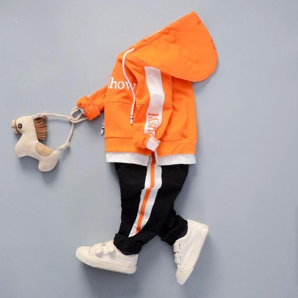 

ребёнок мальчик одежда костюм моды письмо печати осень зима мальчики одежда толстовка топ + брюки 2pcs набор новорожденного ребенок износа, White