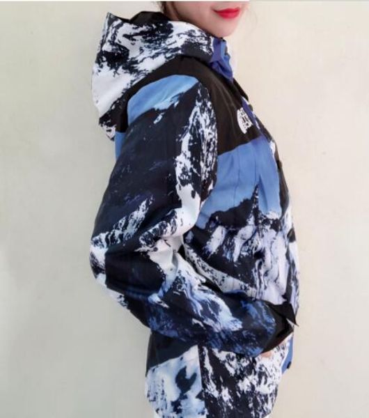 

north man the men women coat jackets faceitied winter clothes mountain parka designer winter coats zipper hoodies ski clothing, Black