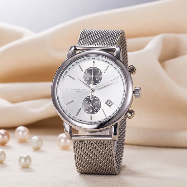 

new arrival luxury boss men watches stainless steel quartz watches men all dials work male clock dress business watch, Slivery;brown