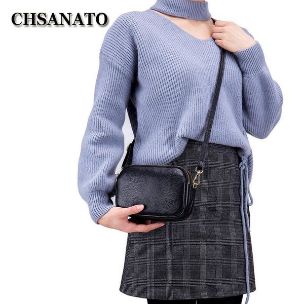 

chsanato высокого качества женщины мягкая кожа коровы мода посыльного сумка повелительниц crossbody сумки wristlet женский bolsas