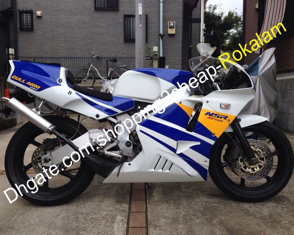 

for honda nsr250r mc21 nsr 250r 250 r gull arm sport moto part fairing 1990 1991 1992 1993 blue white yellow (injection molding)