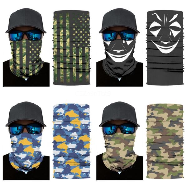 

outdoor face mask caps hip hop bandanas magic scarves headskull scarf tube neck headscarves sport headband 40 colors #550#925, Blue;black