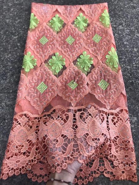 

african mesh lace fabric handwork sequined french tulle lace fabric very soft for nigerian ghana party dress, Pink;blue