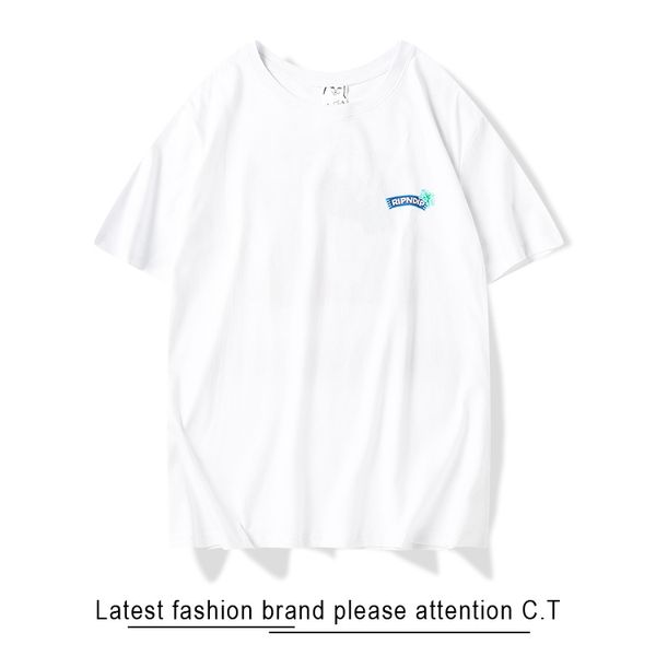 

20s / ripndip италия ретро-дизайнер летних мужчин печать воздуха ctide письмо прилива фуфайка продажи вышитых платформы luminous частного за, White;black