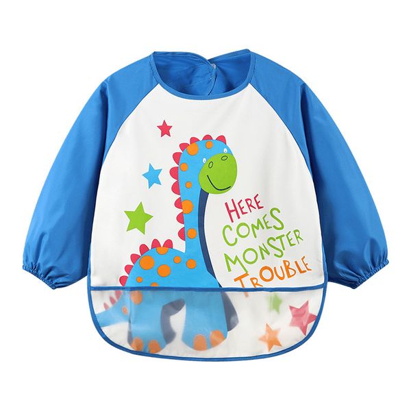 

childrens gown long-sleeved baby eating bib childrens waterproof painting apron painting clothes thin breathable reverse dress