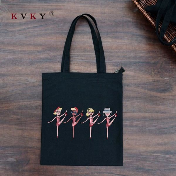 

women handbag cloth canvas tote bag large letter print shopping bag travel eco reusable shoulder shopper bags bolsa reutilizable