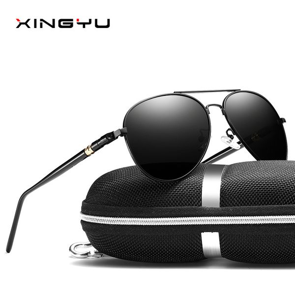 

xingyu classic pilot style polarized men sunglasses driving fishing men's sun glasses male eyeglasses mirror uv400, White;black